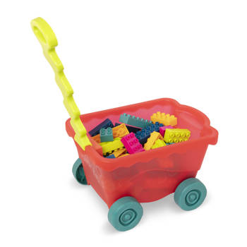 B.Toys: Wózek wypełniony kolorowymi KLOCKAMI